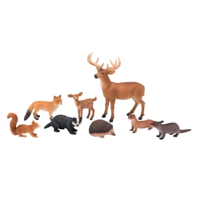 Image of MOJO 8pc British Woodland Wildlife Playset Hand Painted Toy Figure Collection True to Life &amp; Highly Detailed Designed in UK