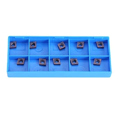 Image of CCMT060204 VP15TF CNC Carbide Insert Cutter Reversible Cutting Lathe Milling Inserts Turning Tools with Box Pack of 10
