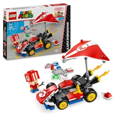 Image of LEGO Super Mario: Mario Kart Standard Kart, Car Toy Set for Kids, Includes a Toad Character Figure Independent Play, Creative Birthday Gift 7 Plus Year Old Boys, Girls and Gamers 72032
