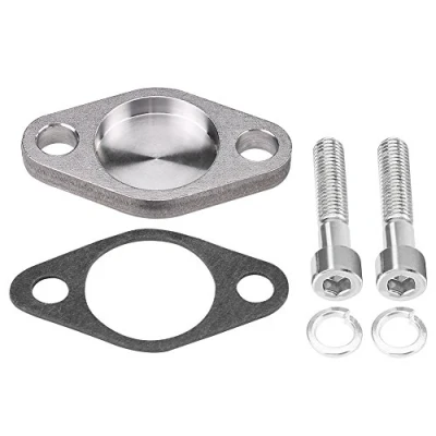 Image of Qiilu 8MM EGR Valve Blanking Block Plates Kit with Gasket for BMW E53 E38 E39 E46 X5