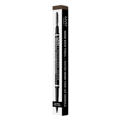 Image of NYX Professional Makeup Micro Brow Pencil, Dual Ended with Mechanical Pencil and Spoolie Brush, Vegan Formula, Shade: Ash Brown