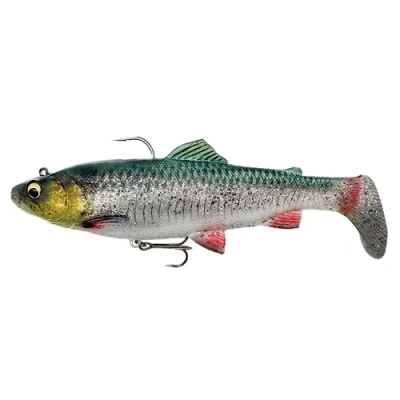 Image of Savage Gear 4D Trout Rattle Shad 17cm 80gr Medium Sinking Green Silver