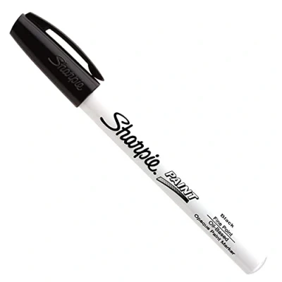 Image of Sharpie Paint Marker, Oil Base, Permanent, Fine Point, Black
