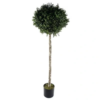 Image of Leaf Protected Artificial Topiary Tree, 140cm Boxwood Ball UV