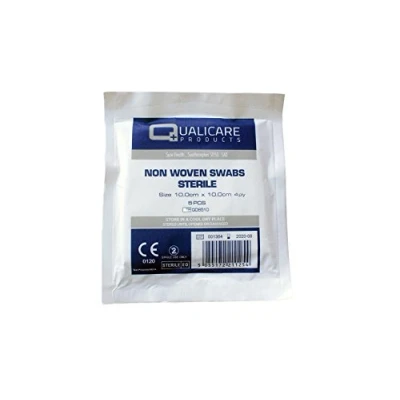 Image of Qualicare Non Woven Sterile Swabs (Pack of 25) 10cm x