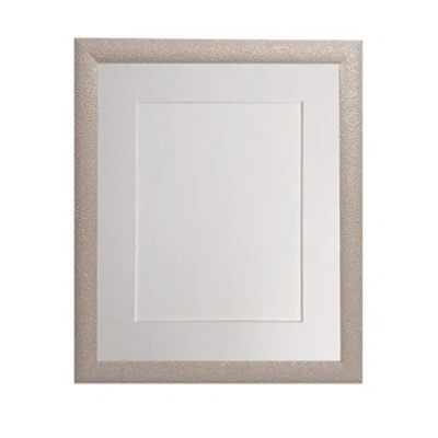 Image of FRAMES BY POST Glitz Pink Picture Photo Frame with White Mount 16 x 12 Image Size 10 Inch Plastic Glass