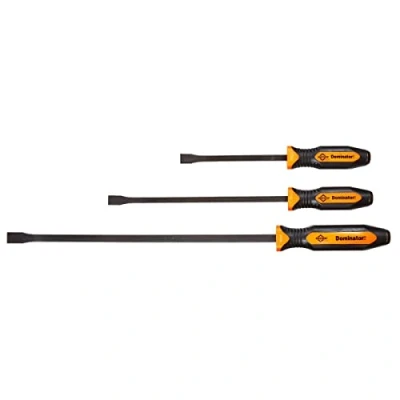 Image of Mayhew Tools 14071OR Dominator Pro 3 Piece Pry Bar Set, 12&quot;, 17&quot; &amp; 25&quot; Curved Bars, Orange