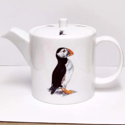 Image of Puffin Design Fine Bone China Tea Pot (1 Litre)