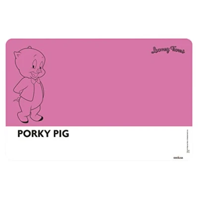 Image of Excelsa Looney Tunes Porky Pig Placemat, Pink, 44 x 29 cm