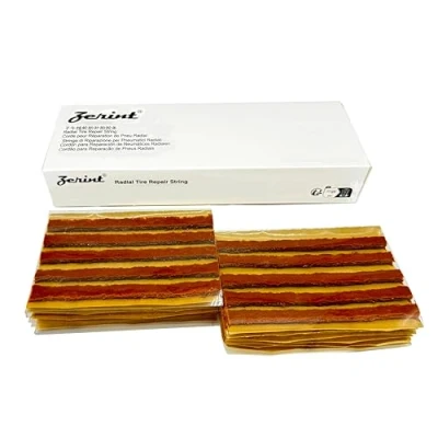 Image of ZERINT TS 160C60 Tyre Rubber Plug Strings (6 x 100 mm brown 60 strips),Emergency Tubeless Repair Plugs for Flat Puncture