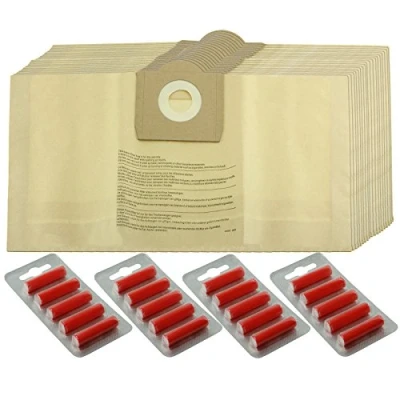 Image of Spares2go Strong Dust Bags for ShopVac Vacuum Cleaners (Pack of 20 + Fresheners)