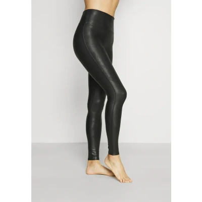 Image of Spanx FAUX Leather Leggings Stockings, Women&#039;s, Size: Medium, Black