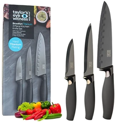 Image of Taylor&#039;s Eye Witness Brooklyn Titanium 3 Piece Knife Set