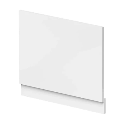 Image of Milano White Waterproof Straight Bath End Panel 700mm