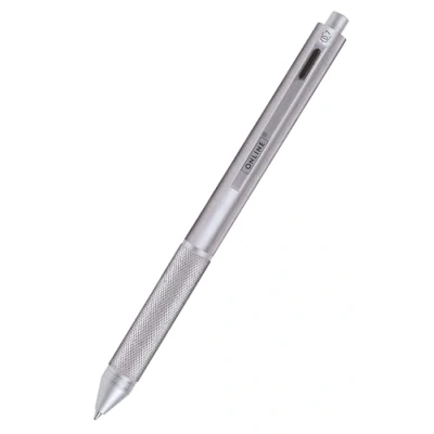Image of Online Multipen 4 in 1 ballpoint pen &amp; pencil multifunctional metal 3 points blue, black, and red, mechanical lead incl. rubber, color rosegold