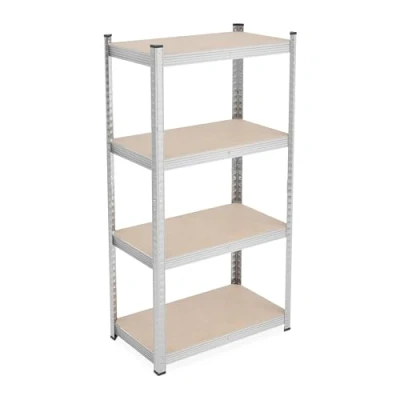 Image of Relaxdays Heavy Duty Shelving Unit, Silver, 138 x 70 40 cm