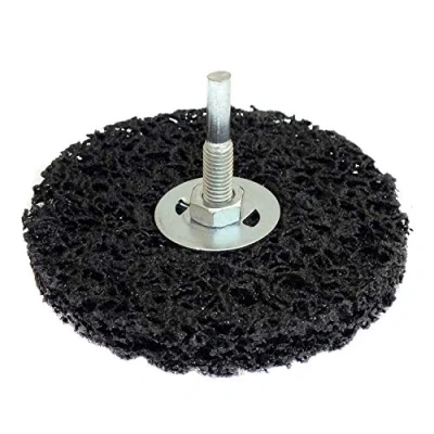 Image of 100mm Rotary Polycarbide Abrasive Disc Rust and Paint Remover Deburring Wheel Drill Attachment