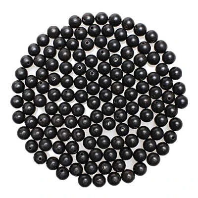 Image of MJDCB 100PCS 10mm Wood Beads Natural Ebony Round Loose for Jewelry Making DIY Crafts Bracelet Necklace