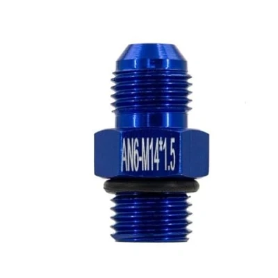 Image of Motorsport an 6 (AN6 06) to M14x1.5 Metric Adapter Blue