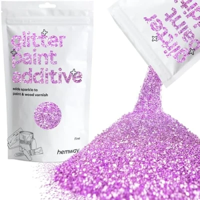 Image of Glitter Paint for Walls Lavender Purple Additive Emulsion Latex Acrylic Sparkles Fine Interior Painting 100g / 3.5oz