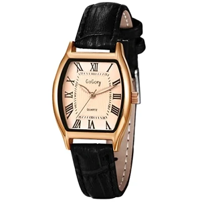 Image of Avaner Women&#039;s Square Watch, Leather Strap Quartz Wristwatch, Ladies Dress Wrist Elegant Slim Watch for Girls Women