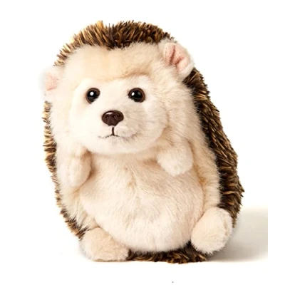 Image of Uni Toys Hedgehog, standing 14 cm (height) plush forest animal toy, cuddly toy