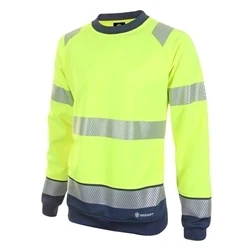 Image of Hivis Two Tone Sweatshirt Saturn Yellow / Navy Small