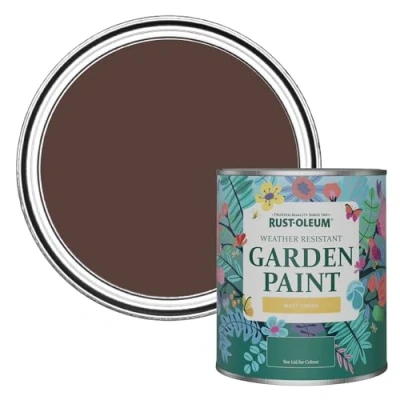 Image of Rust Oleum Red Mould Resistant Garden Paint in Matt Finish Valentina 750ml