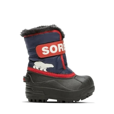 Image of Sorel Childrens Unisex Winter boots for kids, Size: 7K, Nocturnal/sail red Synthetics/textile