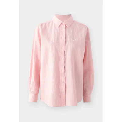 Image of Tommy Jeans Buttondown blouse, Women&#039;s, Size: XS, Precious pink