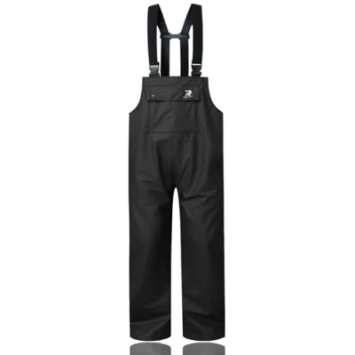 Image of RainRider Rain Pants for Men Women Waterproof Gear Bib Overalls Trousers Fishing Hunting black 3X Large