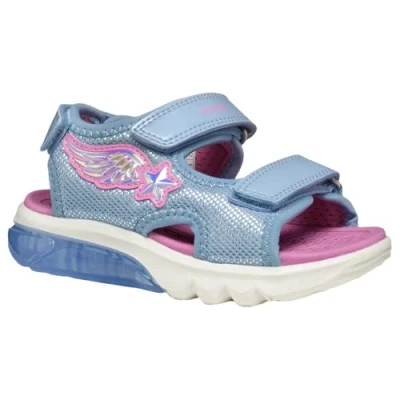 Image of Geox Ciberdron Sandals for kids, Size: 033, Sky/fuchsia shoes