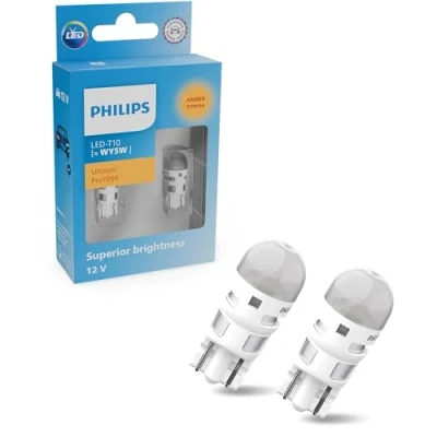 Image of Philips Ultinon Pro7000 LED T10 car signaling bulb (WY5W amber), 12V