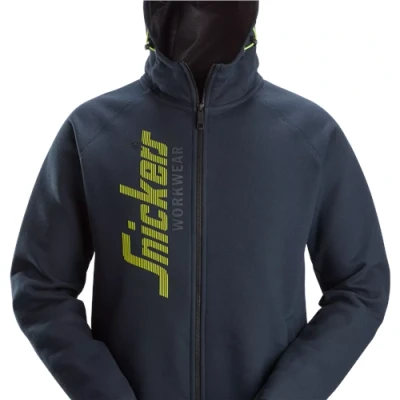 Image of Snickers Logo Full Zip Hoodie Navy L