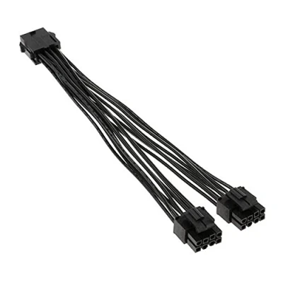 Image of ZAHARA 8 Pin Female to Double (4+4) Male 18AWG CPU Power Splitter Cable