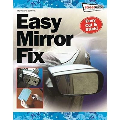 Image of Streetwize Easy Fix Mirror Repair Kit 10 x 7 Inch Cut to Size Wing Fixing Ideal For: Cars, Vans, 4x4&#039;s and Motorhomes