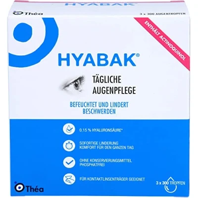 Image of Hyabak Eye Drops 3 Bottles 30 ml