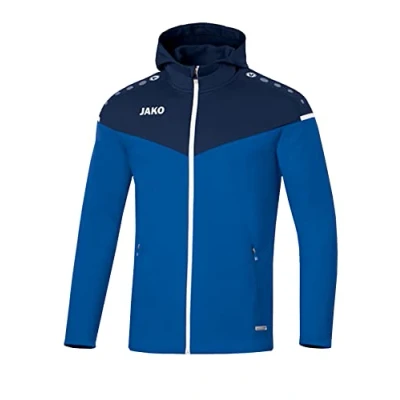 Image of JAKO Women&#039;s Champ 2.0 Hooded Jacket, Royal/Navy, 34 (EU)