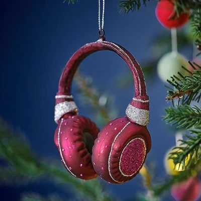 Image of Ginger Ray Christmas Novelty Headphone Hanging Tree Decorative Accessory