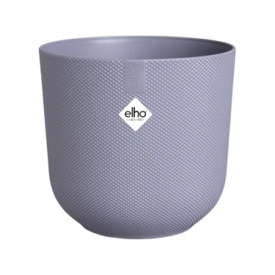 Image of elho Jazz Round 30cm Flower Pot Large Indoor Plant 100% Recycled Plastic Unique Structure Ø 29.5 x H 27.5 cm Purple/Lavender Lilac