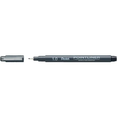 Image of Pentel Pointliner S20P 10A Fineliner Waterproof and Non Fastening 1.0 mm Black