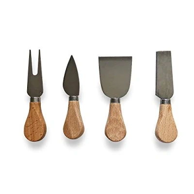 Image of Jean Patrique Cheese Knives Set of 4 Knife Includes a Parmesan Knife, Serving Fork, Hard and Soft from