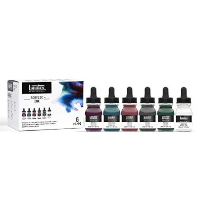 Image of Liquitex Professional Acrylic Ink, Set of 6 x 30 ml Muted Colours