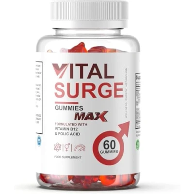 Image of Vital Surge Testo MAX Gummies for Men Powerful Natural Ingredients/New &amp; Sealed 60 Gummies/Dido Extreme Supplements