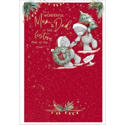 Image of Me To You Bear Wonderful Mum &amp; Dad Christmas Card