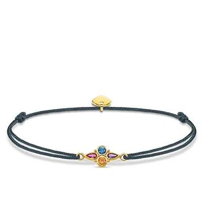 Image of Thomas Sabo ladies bracelet Little Secret Colourful Stones 925 Sterling silver yellow gold plating LS076 300 7 L20v