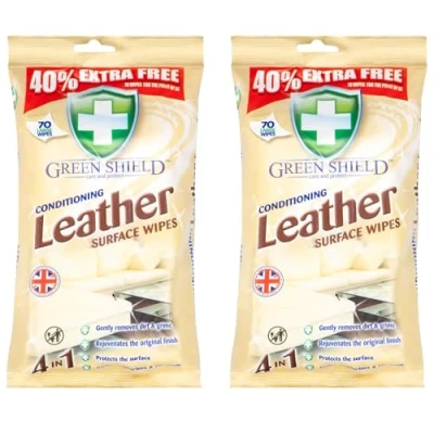 Image of FERRIS Large Conditioned 4 in 1 Leather Surface Wipes Fresh Scented Removes Dirt &amp; Grime with Protecting the Multi purpose Use Gives Surfaces an Original Finish (140 Wipes)