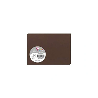 Image of Clairefontaine Ref 11342C Pollen Card (Pack of 25 Sheets) 110 x 155mm Sized, Acid Free, Inkjet &amp; Laser Compatible, Easy to Write On, 210gsm Cocoa