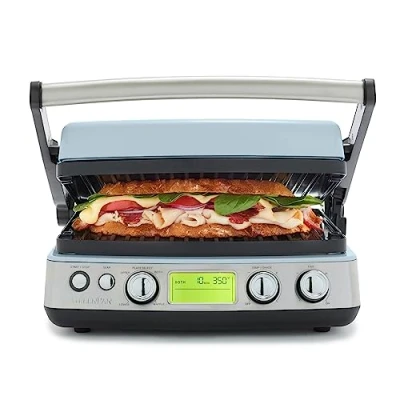 Image of GreenPan Non Stick 3 in 1 Contact Grill &amp; Indoor BBQ Blue