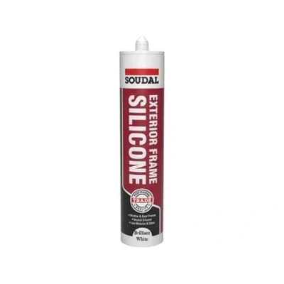 Image of Soudal Trade Exterior Interior Window Door Frame Silicone Sealant Cartridge Sealing Tube Low Modulus Neutral Cure 270ml (Brilliant White)